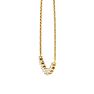 3/4 Carat Lab Grown Diamond Cluster Bar Necklace In 14 Karat Yellow Gold, 18 Inches Image-3