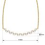 3/4 Carat Lab Grown Diamond Cluster Bar Necklace In 14 Karat Yellow Gold, 18 Inches Image-5