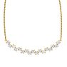1 Carat Diamond Cluster Bar Necklace In 14 Karat Yellow Gold, 18 Inches Image-1