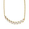 1 Carat Diamond Cluster Bar Necklace In 14 Karat Yellow Gold, 18 Inches Image-2