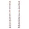 Diamond Drop Earrings: 1/2 Carat Lab Grown Diamond Bar Earrings In 14 Karat Rose Gold, 1 Inch Image-3