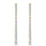 Diamond Drop Earrings: 1 Carat Lab Grown Diamond Bar Earrings In 14 Karat Yellow Gold, 1 1/2 Inches Image-2