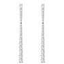 Diamond Drop Earrings: 2 Carat Lab Grown Diamond Bar Earrings In 14 Karat White Gold, 2 Inches Image-2