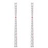 Diamond Drop Earrings: 2 Carat Lab Grown Diamond Bar Earrings In 14 Karat Rose Gold, 2 Inches Image-2