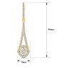 Diamond Drop Earrings: 1 Carat Diamond Chandelier Earrings In 14 Karat Yellow Gold, 1 1/2 Inches Image-6