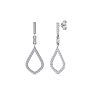 Diamond Drop Earrings: 1/2 Carat Diamond Chandelier Earrings In 14 Karat White Gold, 1 1/4 Inches Image-1