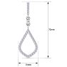 Diamond Drop Earrings: 1/2 Carat Diamond Chandelier Earrings In 14 Karat White Gold, 1 1/4 Inches Image-6