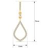 Diamond Drop Earrings: 1/2 Carat Diamond Chandelier Earrings In 14 Karat Yellow Gold, 1 1/4 Inches Image-6
