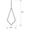 Diamond Drop Earrings: 1/2 Carat Diamond Chandelier Earrings With Chain In 14 Karat White Gold, 1 1/2 Inches Image-6