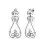 Diamond Drop Earrings: 1 1/5 Carat Diamond Chandelier Earrings In 14 Karat White Gold, 1 1/2 Inches Image-1
