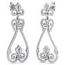 Diamond Drop Earrings: 1 1/5 Carat Diamond Chandelier Earrings In 14 Karat White Gold, 1 1/2 Inches Image-5