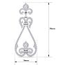 Diamond Drop Earrings: 1 1/5 Carat Diamond Chandelier Earrings In 14 Karat White Gold, 1 1/2 Inches Image-6