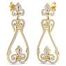 Diamond Drop Earrings: 1 1/5 Carat Diamond Chandelier Earrings In 14 Karat Yellow Gold, 1 1/2 Inches Image-5