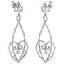 Diamond Drop Earrings: 1 1/2 Carat Diamond Chandelier Earrings In 14 Karat White Gold, 1 1/2 Inches Image-5