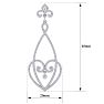Diamond Drop Earrings: 1 1/2 Carat Diamond Chandelier Earrings In 14 Karat White Gold, 1 1/2 Inches Image-6