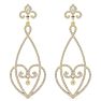 Diamond Drop Earrings: 1 1/2 Carat Diamond Chandelier Earrings In 14 Karat Yellow Gold, 1 1/2 Inches Image-3