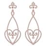 Diamond Drop Earrings: 1 1/2 Carat Diamond Chandelier Earrings In 14 Karat Rose Gold, 1 1/2 Inches Image-3