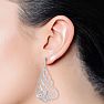Diamond Drop Earrings: 2 1/3 Carat Diamond Chandelier Earrings In 14 Karat White Gold, 2 Inches Image-7