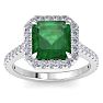 Emerald Ring: 4.41 Carat Emerald and Diamond Ring Image-1