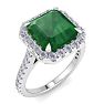 Emerald Ring: 4.41 Carat Emerald and Diamond Ring Image-2