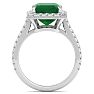 Emerald Ring: 4.41 Carat Emerald and Diamond Ring Image-3