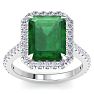 Emerald Ring: 5.42 Carat Emerald and Diamond Ring Image-1