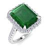 Emerald Ring: 5.42 Carat Emerald and Diamond Ring Image-2