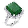 Emerald Ring: 6.35 Carat Emerald and Diamond Ring Image-2