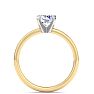 1 Carat Round Shape Lab Grown Diamond Ring In 14K Yellow Gold, Solitaire Image-3