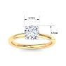 1 Carat Round Shape Lab Grown Diamond Ring In 14K Yellow Gold, Solitaire Image-5