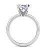 2 Carat Round Shape Lab Grown Diamond Ring In 14K White Gold, Solitaire Image-3