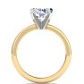 2 Carat Round Shape Lab Grown Diamond Ring In 14K Yellow Gold, Solitaire Image-3