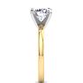 2 Carat Round Shape Lab Grown Diamond Ring In 14K Yellow Gold, Solitaire Image-4