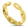 Yellow Gold Over Sterling Silver Chain Ear Cuff Image-4