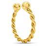 Yellow Gold Over Sterling Silver Rope Ear Cuff Image-2