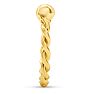 Yellow Gold Over Sterling Silver Rope Ear Cuff Image-3