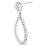Diamond Drop Earrings: 1/2 Carat Diamond Drop Earrings In 14K White Gold, 1 Inch Image-3