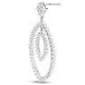 Diamond Drop Earrings: 1 1/2 Carat Diamond Drop Earrings In 14K White Gold, 1 1/2 Inches Image-3