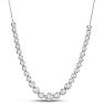 1 Carat Diamond Smile Necklace In 14K White Gold With 22 Inch Adjustable Chain Image-1