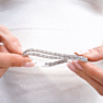 6 Carat Double Line Diamond Tennis Bracelet In 14K White Gold Image-1