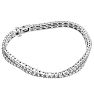 6 Carat Double Line Diamond Tennis Bracelet In 14K White Gold Image-3