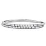 2 Carat Diamond Bangle Bracelet In 14K White Gold, 7 Inches Image-2