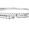 2 Carat Diamond Bangle Bracelet In 14K White Gold, 7 Inches Image-6