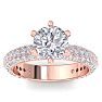 3 Carat Diamond Engagement Ring In 14K Rose Gold Image-1