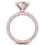 3 Carat Diamond Engagement Ring In 14K Rose Gold Image-3