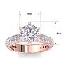 3 Carat Diamond Engagement Ring In 14K Rose Gold Image-5