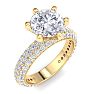 3 Carat Diamond Engagement Ring In 14K Yellow Gold Image-2