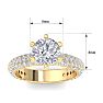 3 Carat Diamond Engagement Ring In 14K Yellow Gold Image-5