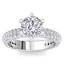3 Carat Lab Grown Diamond Engagement Ring In 14K White Gold Image-1