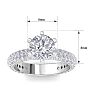 3 Carat Lab Grown Diamond Engagement Ring In 14K White Gold Image-5